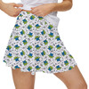 Women's Skort - Little Green Aliens on White