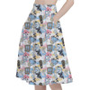 A-Line Pocket Skirt - Alice Down The Rabbit Hole