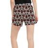 Women's Run Shorts with Pockets - Queen of Hearts Playing Cards