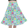 A-Line Pocket Skirt - Neon Spring Floral Mickey & Friends