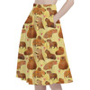 A-Line Pocket Skirt - Capybara Love