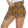 Women's Skort - Retro Floral R2D2 Droid