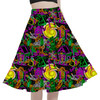 A-Line Pocket Skirt - Neon Halloween Nightmare