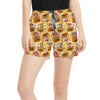 Women's Run Shorts with Pockets - Halloween Princess Teacups