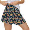 Women's Skort - Gingerbread Cookie Christmas Dinosaurs