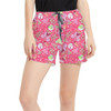 Women's Run Shorts with Pockets - Winter Mouse Snacks & Balloons