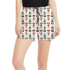 Women's Run Shorts with Pockets - Christmas Mickey Nutcrackers