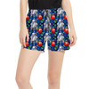 Women's Run Shorts with Pockets - Little Blue Christmas Droid