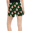 Women's Run Shorts with Pockets - Little Rolling Christmas Droid