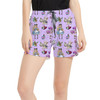 Women's Run Shorts with Pockets - Whimsical Alice And The White Rabbit