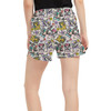 Women's Run Shorts with Pockets - Mouse & Friends Garden Seed Packets