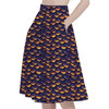 A-Line Pocket Skirt - Animal Print - Dragon