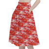 A-Line Pocket Skirt - Animal Print - Flamingo