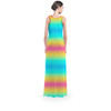 Flared Maxi Dress - Rainbow Ombre