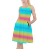 Skater Dress with Pockets - Rainbow Ombre