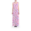 Flared Maxi Dress - Pink Crystal Lunar Moths