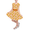 Girls Short Sleeve Skater Dress - Sunflower Dreams