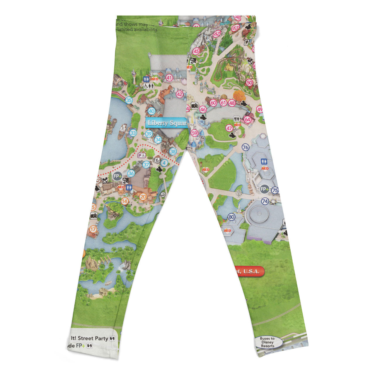 Girls' Leggings - Magic Kingdom Map - Rainbow Rules