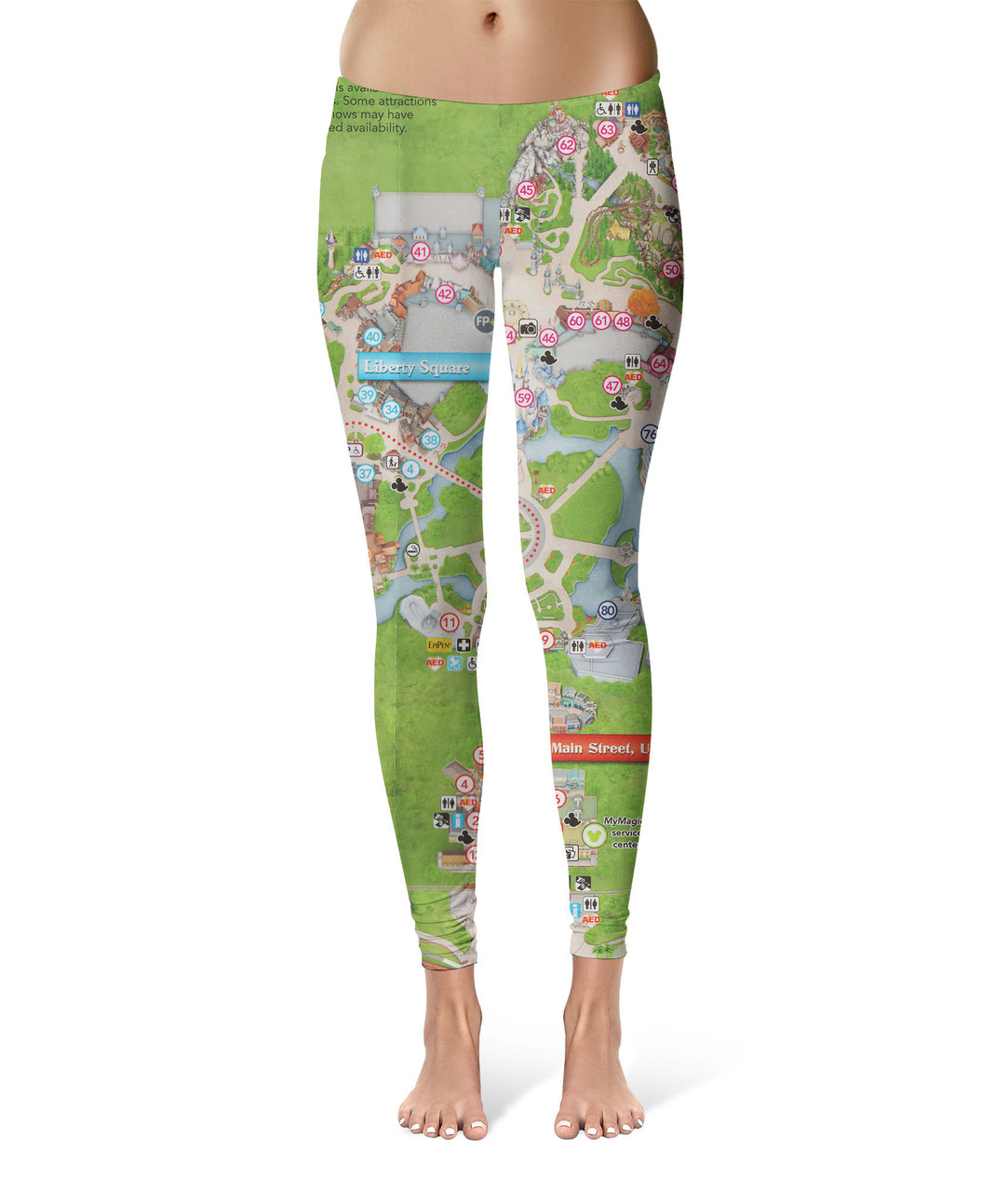 Sport Leggings - Magic Kingdom Map - Rainbow Rules