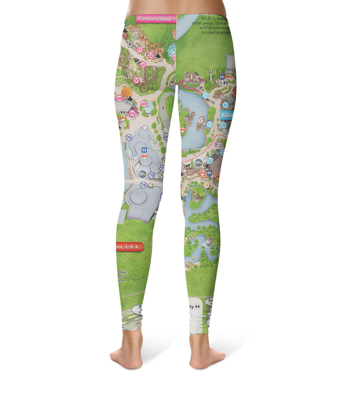 Sport Leggings - Magic Kingdom Map - Rainbow Rules