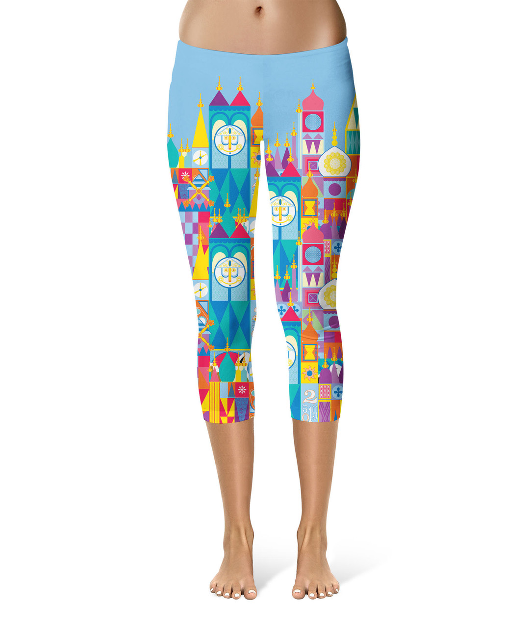 Sport Capri Leggings - Its A Small World Disney Parks Inspired - Rainbow  Rules