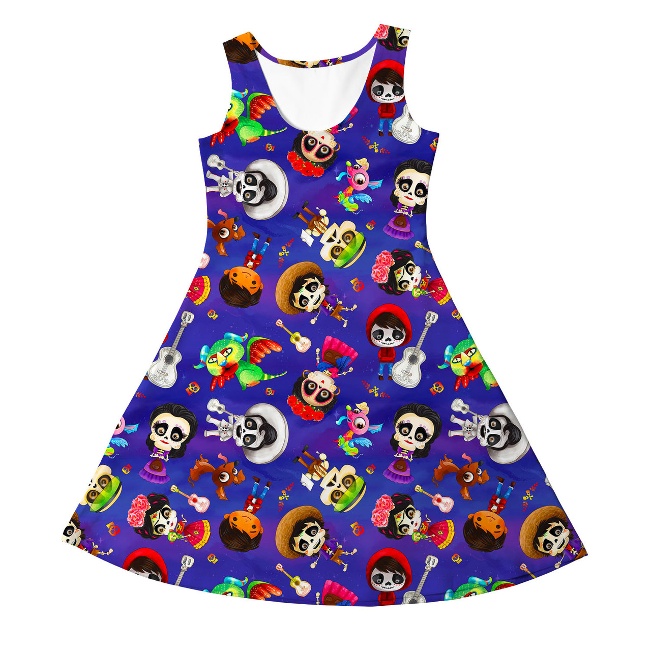 Girls Sleeveless Dress - Poco Loco Coco Inspired