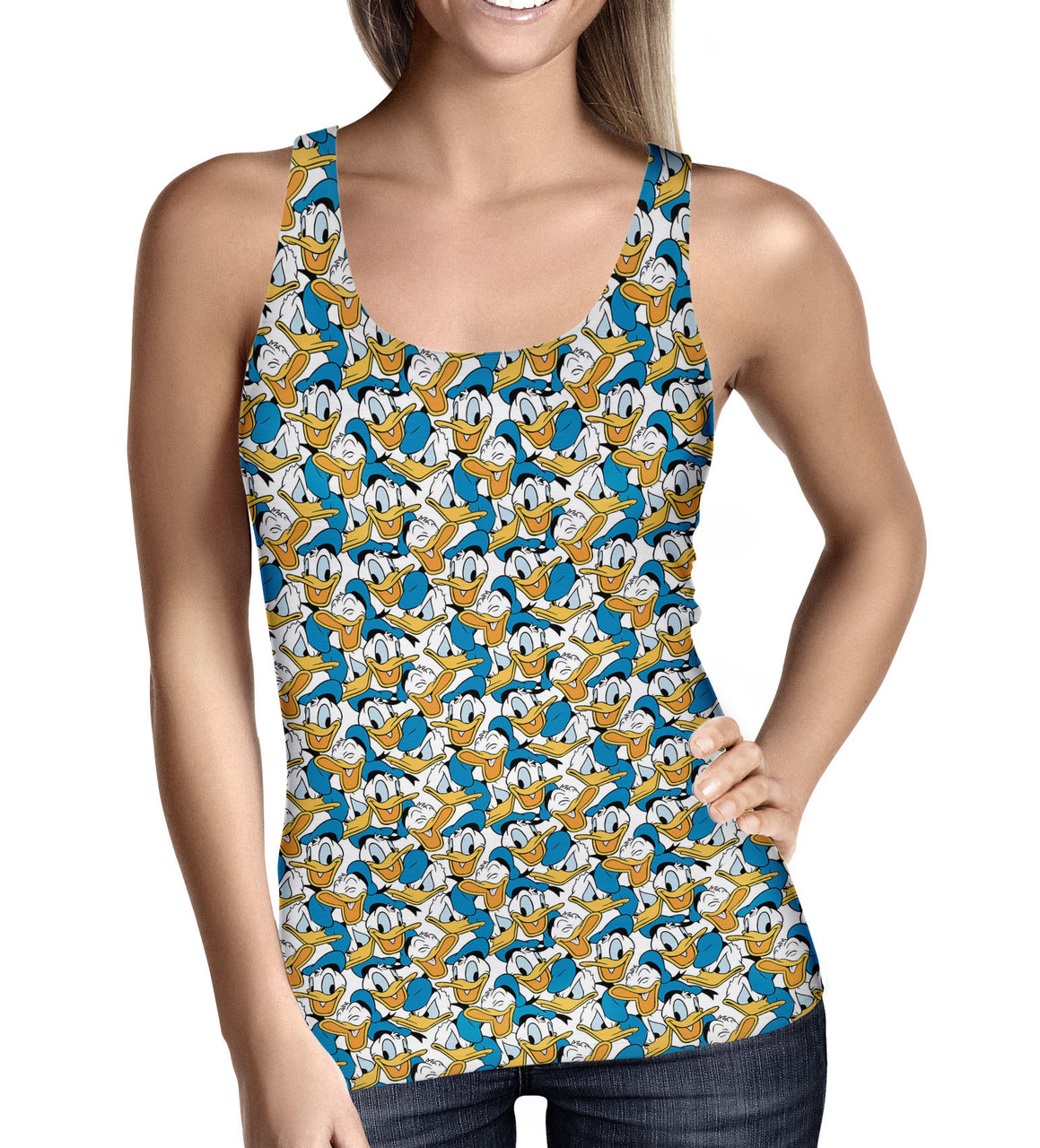 Women's Tank Top - Many Faces of Donald Duck