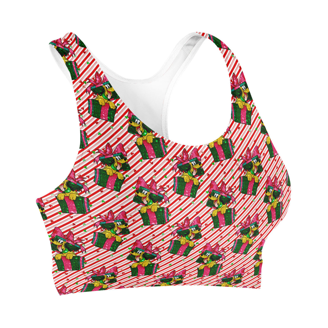 Red & Green Christmas Sports Bra  Sports bra, Red green christmas