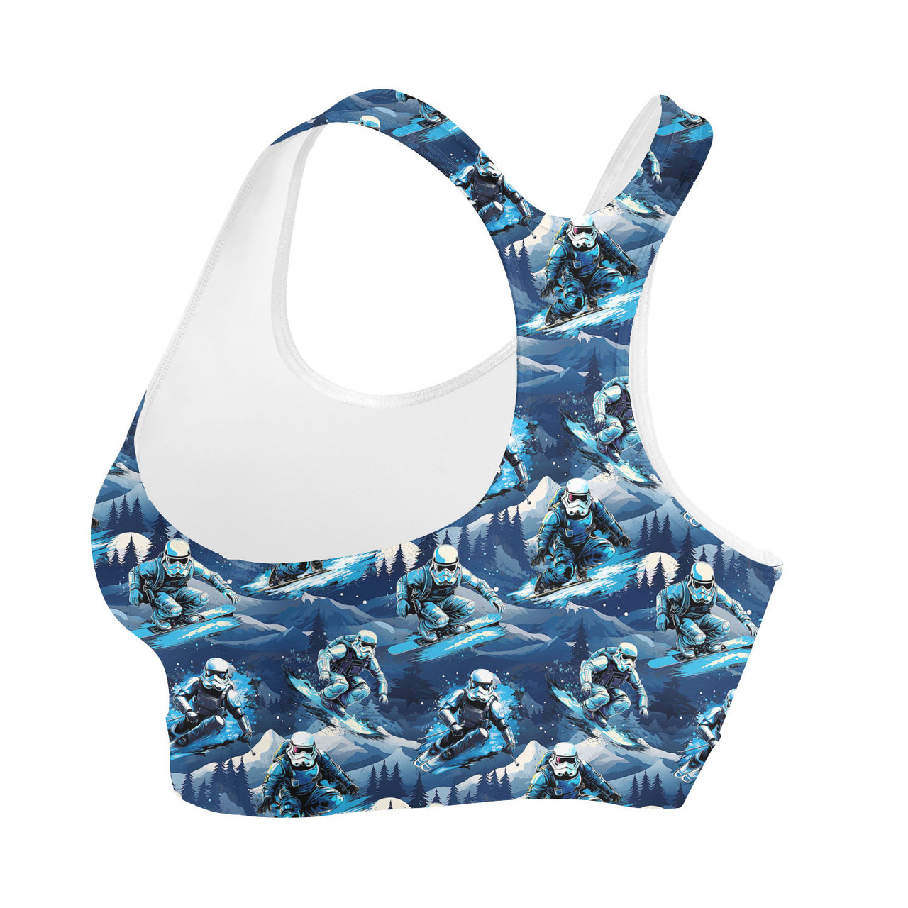 Sports Bra - Space Ship Battle Star Wars Inspired - Rainbow Rules