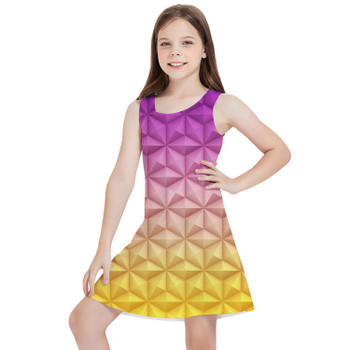 Girls Sleeveless Dress - Epcot Spaceship Earth