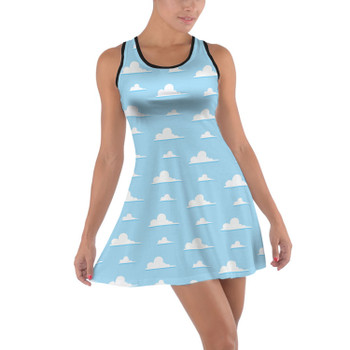 Cotton Racerback Dress - Pixar Clouds