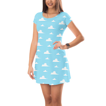 Short Sleeve Dress - Pixar Clouds