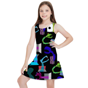 Girls Sleeveless Dress - Monsters in Closets