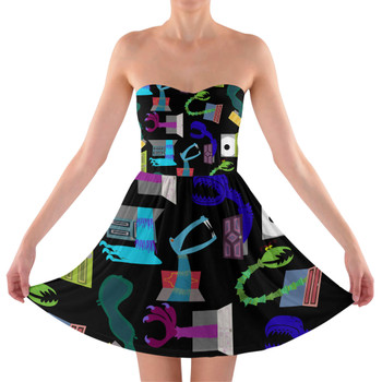 Sweetheart Strapless Skater Dress - Monsters in Closets