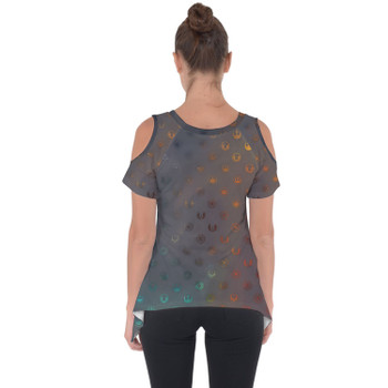 Cold Shoulder Tunic Top - Galaxy Far Away