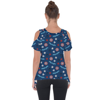 Cold Shoulder Tunic Top - American Superhero