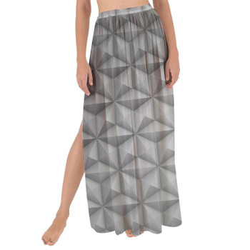 Maxi Sarong Skirt - Alice In Wonderland Icons - Rainbow Rules