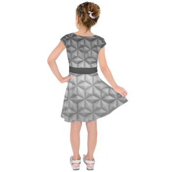 Girls Short Sleeve Skater Dress - EPCOT Icon
