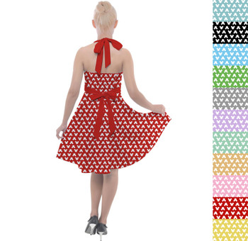 Halter Vintage Style Dress - Mouse Ears Polka Dots