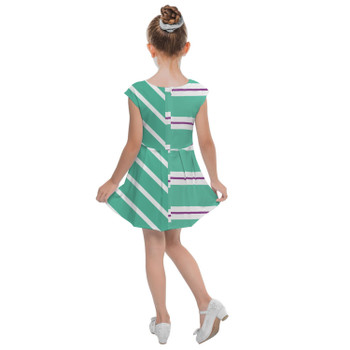 Girls Cap Sleeve Pleated Dress - Vanellope von Schweetz Inspired