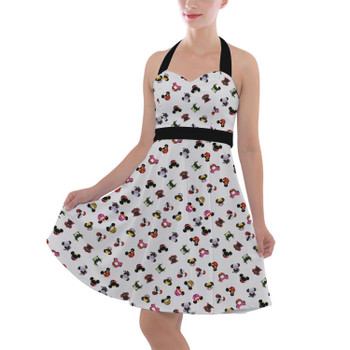 Halter Vintage Style Dress - Villains Mouse Ears