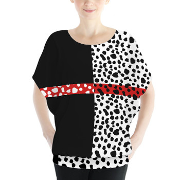 Batwing Chiffon Top - Cruella de Vil Villains Inspired