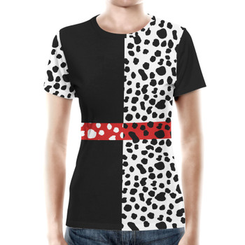 Women's Cotton Blend T-Shirt - Cruella de Vil Villains Inspired