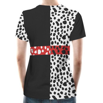 Women's Cotton Blend T-Shirt - Cruella de Vil Villains Inspired