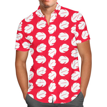 Men's Button Down Short Sleeve Shirt - Lilo Hawaiian Dress