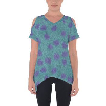 Cold Shoulder Tunic Top - Sully Fur Monsters Inc Inspired