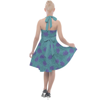 Halter Vintage Style Dress - Sully Fur Monsters Inc Inspired