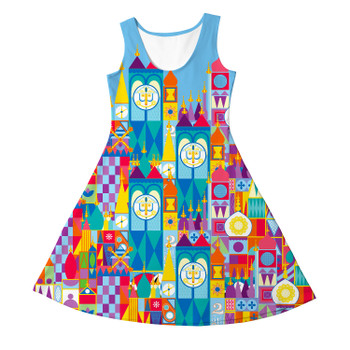 Girls Sleeveless Dress - Its A Small World Disney Parks Inspired