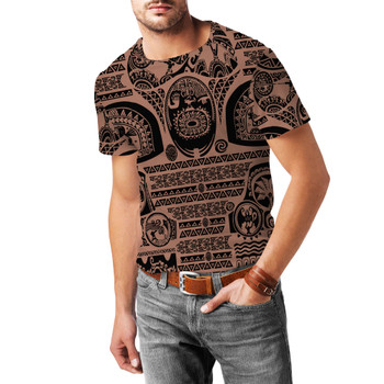 Men's Cotton Blend T-Shirt - Maui Tattoos Moana Inspired