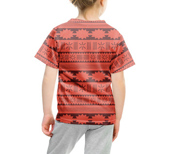 Youth Cotton Blend T-Shirt - Moana Tribal Print